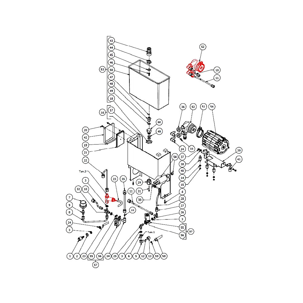 Explosionszeichnung: Nine One Wassertank Pumpe