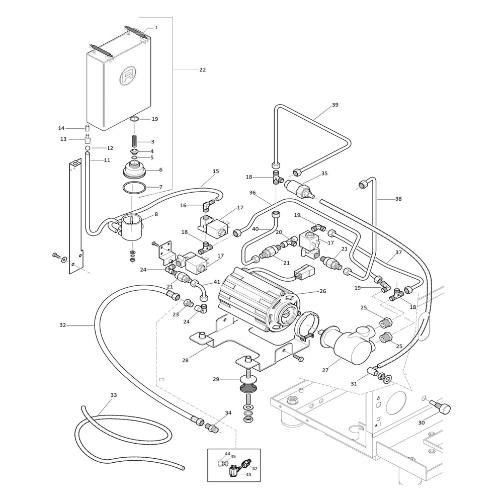 Explosionszeichnung Rocket Espresso R58