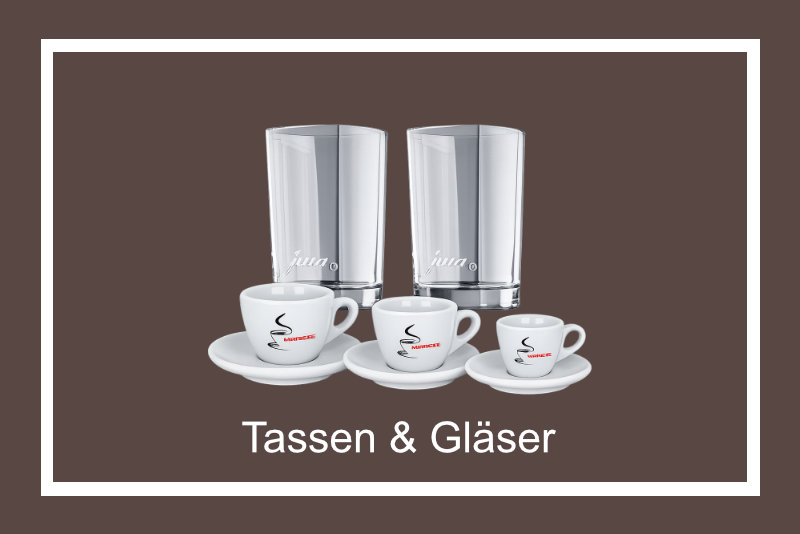 Tassen und Gläser