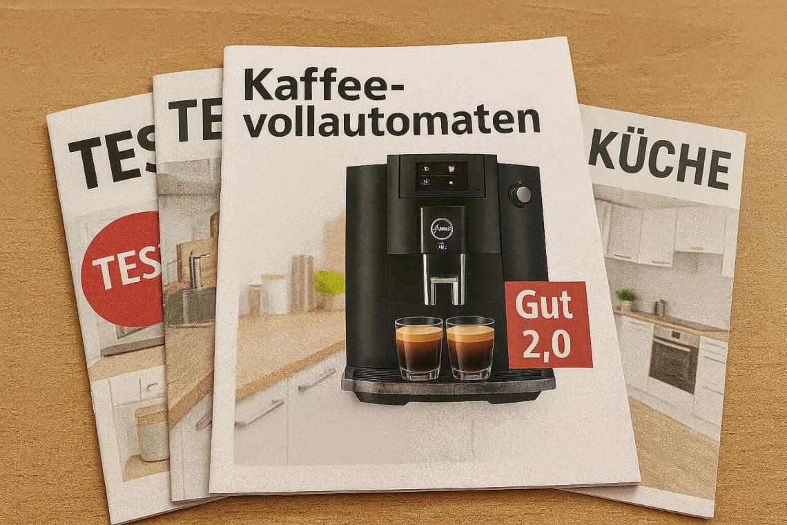 KI generiertes Testmagazin mit der Jura E6