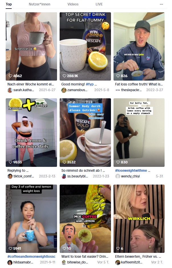 Screenshot TikTok