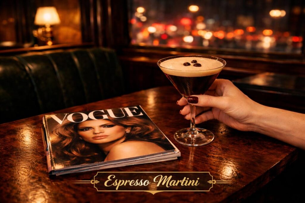 KI generiertes Bild eines Espresso Martinis.