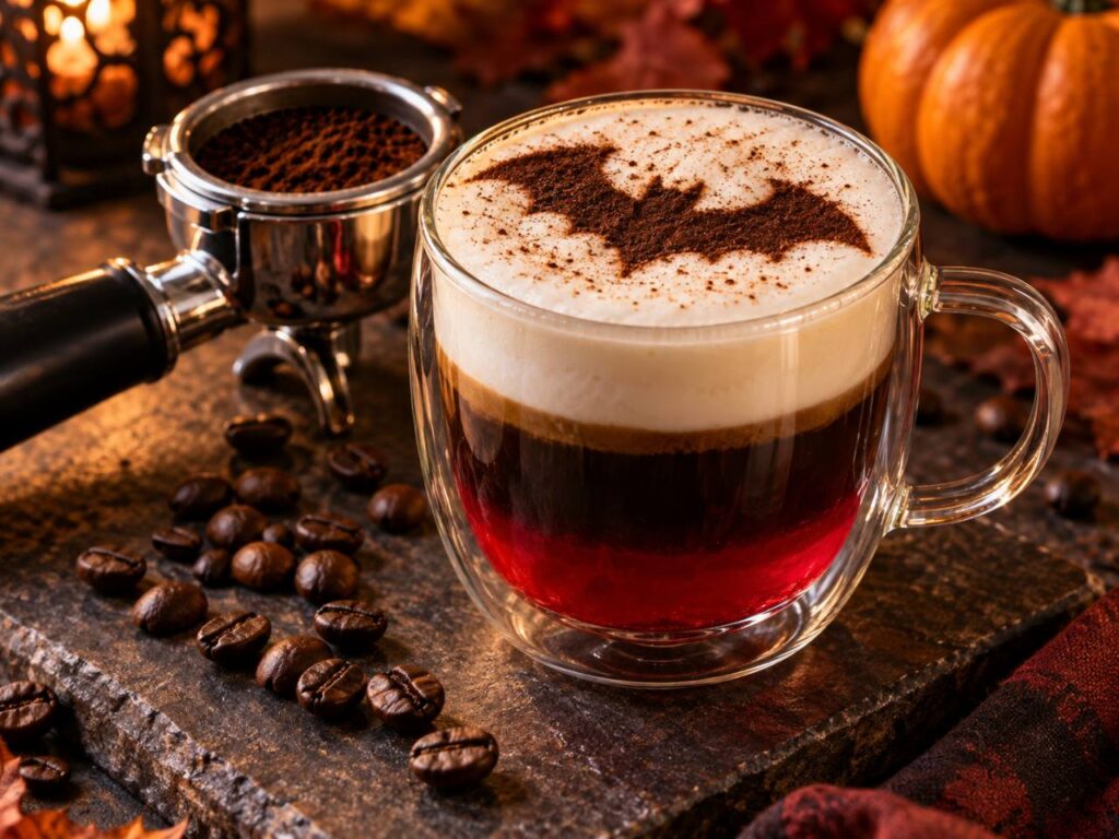 KI erzeugtes Bild eines Red Velvet Latte