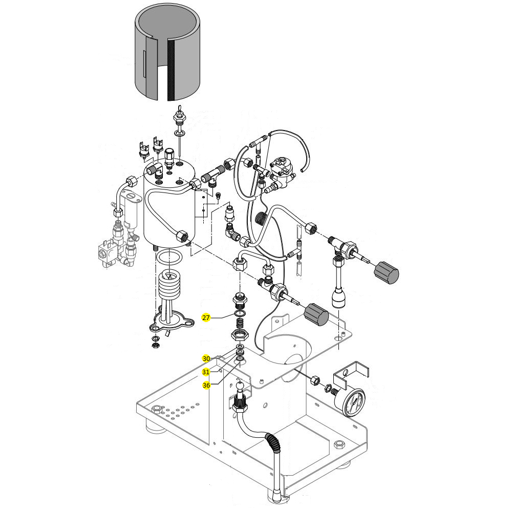Wartungsset ECM Dampfdüse Ringbrüheinheit