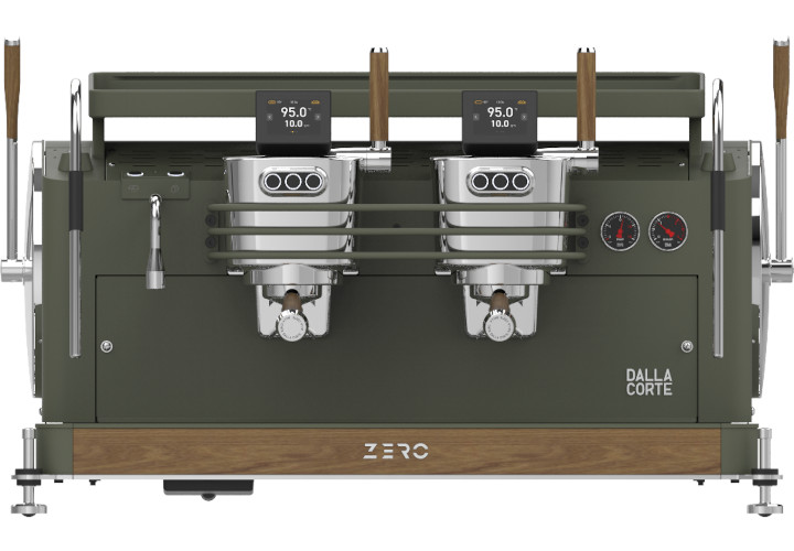 Dalla Corte Zero Barista Olive Green Walnut 2 Brühgruppen