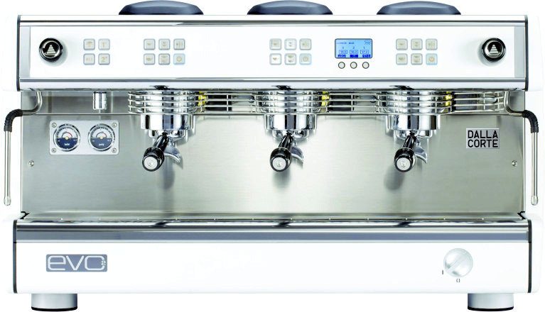 Dalla Corte Evo 2 High arctic white 3 Brühgruppen