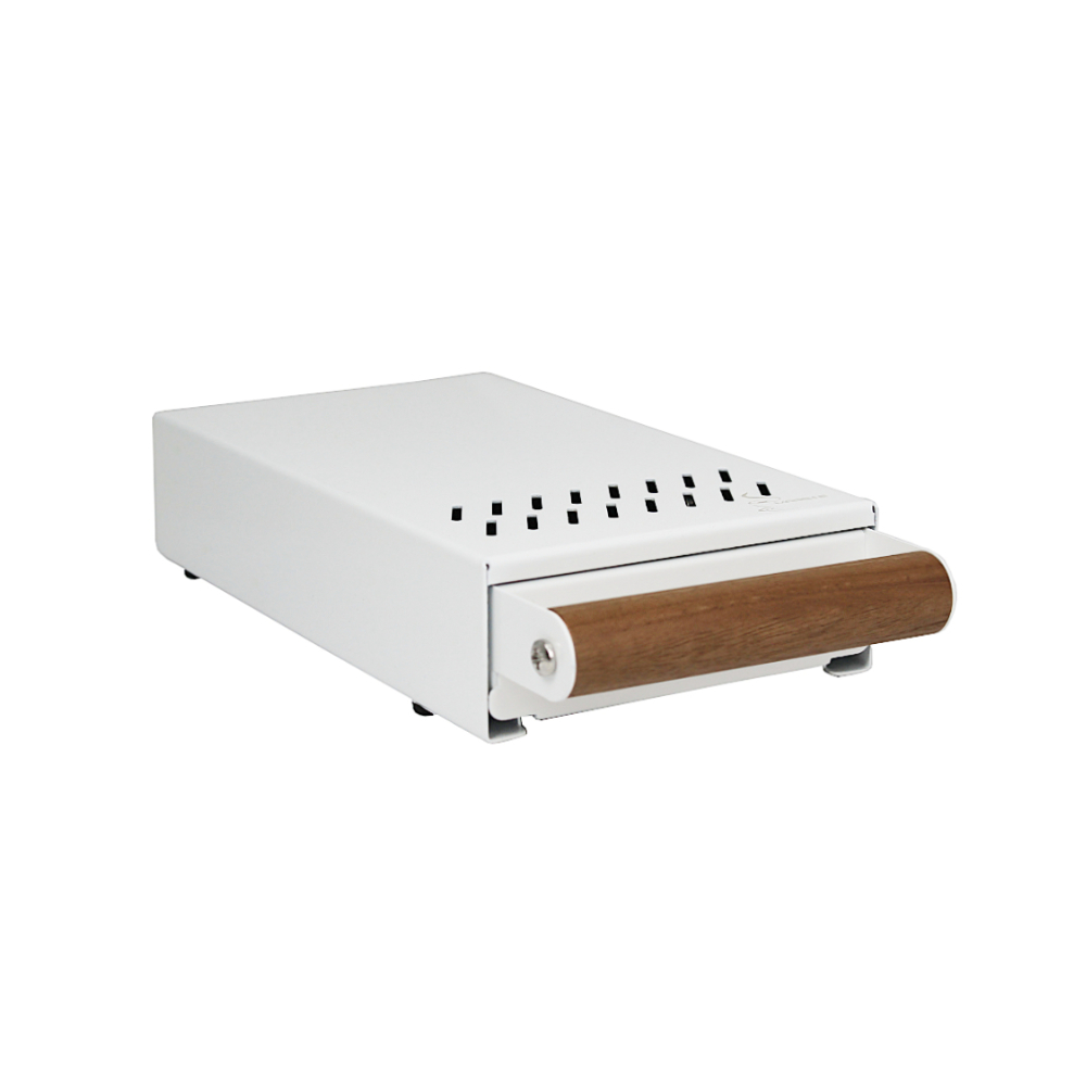 Marese Sudschublade mini weiss Nussholzgriff