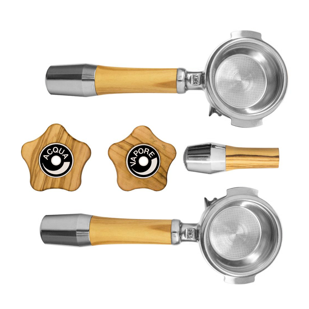 ECM Griffset für Drehventil Maschinen, Olivenholz ECM Griffset für Drehventil Maschinen, Olivenholz