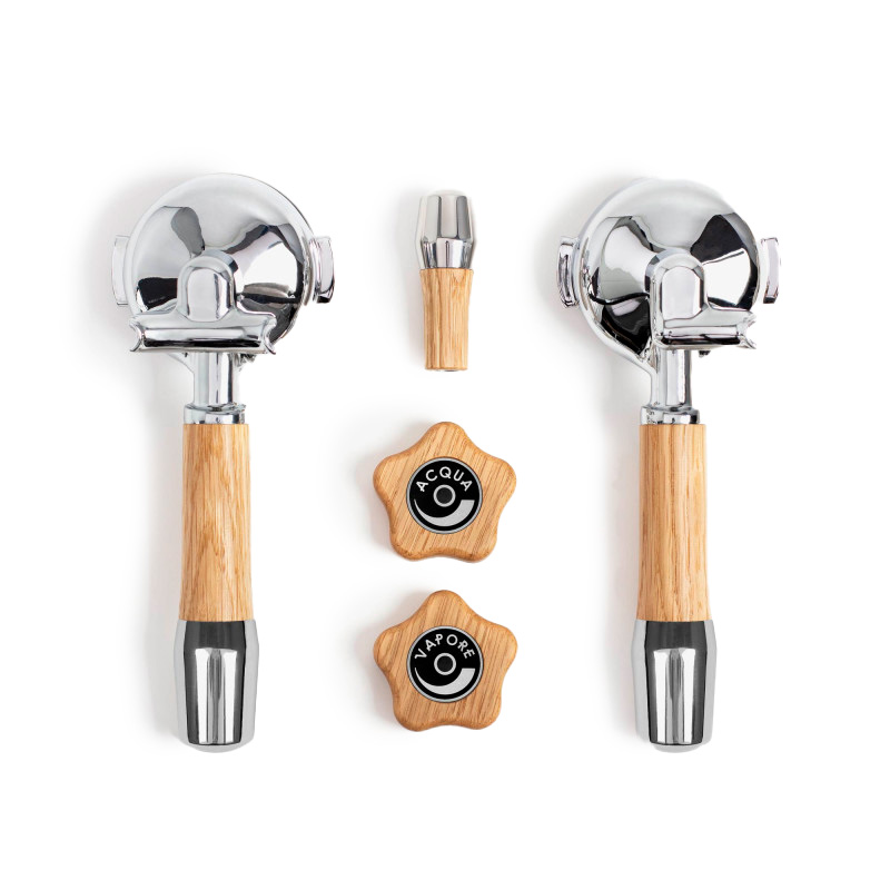 Wiedemann Griffset elegant für ECM mit Drehrädern Eiche Wiedemann Griffset elegant für ECM mit Drehrädern Eiche