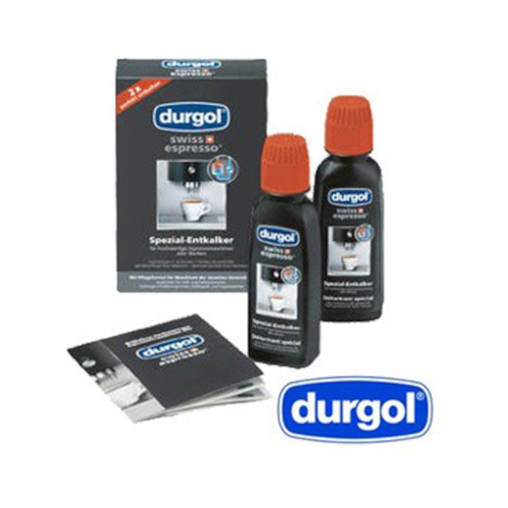 Durgol Entkalker DED 18 – 2 Stück, 125 ml je Flasche (Kaffeevollautomat), Swiss Espresso Linie