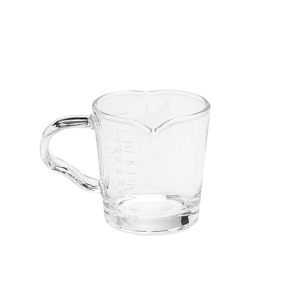 Marese Espresso Shotglas 70ml mit Griff und Doppelauslauf