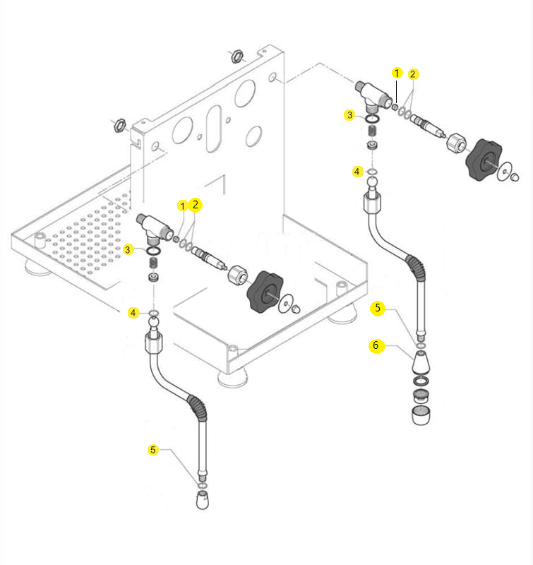 Wartungsset Dampf,- Heißwasser Drehventile ECM