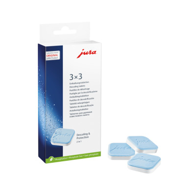 JURA 2-Phasen-Entkalkungstabletten (9 Tabletten je Packung)