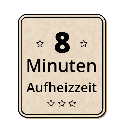 Angaben zur Aufheizzeit der Maschinen