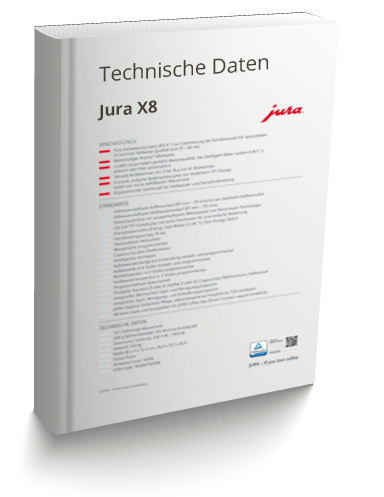 Technisches Datenblatt Jura X8 